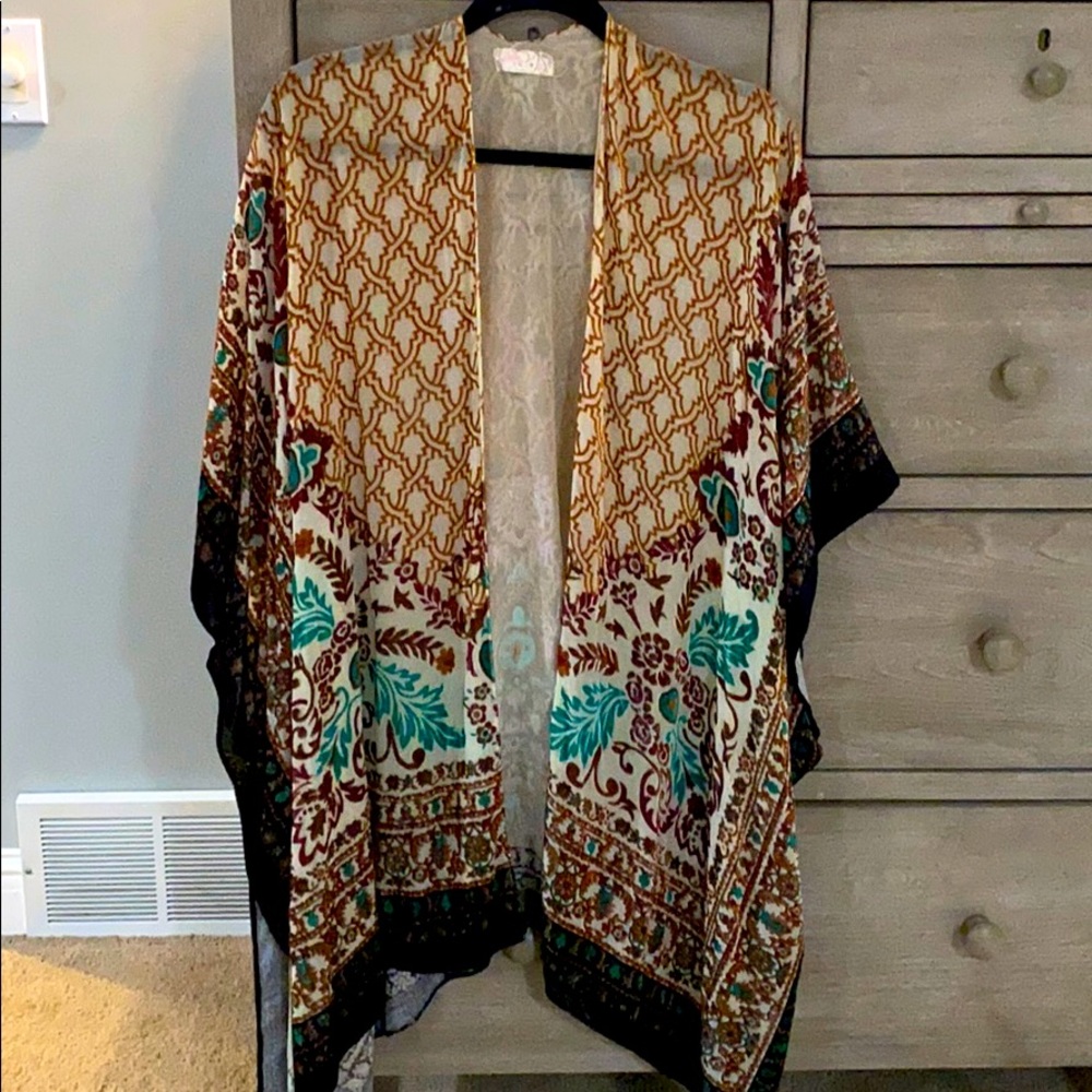 Free people Velvet Kimono ONE SIZE